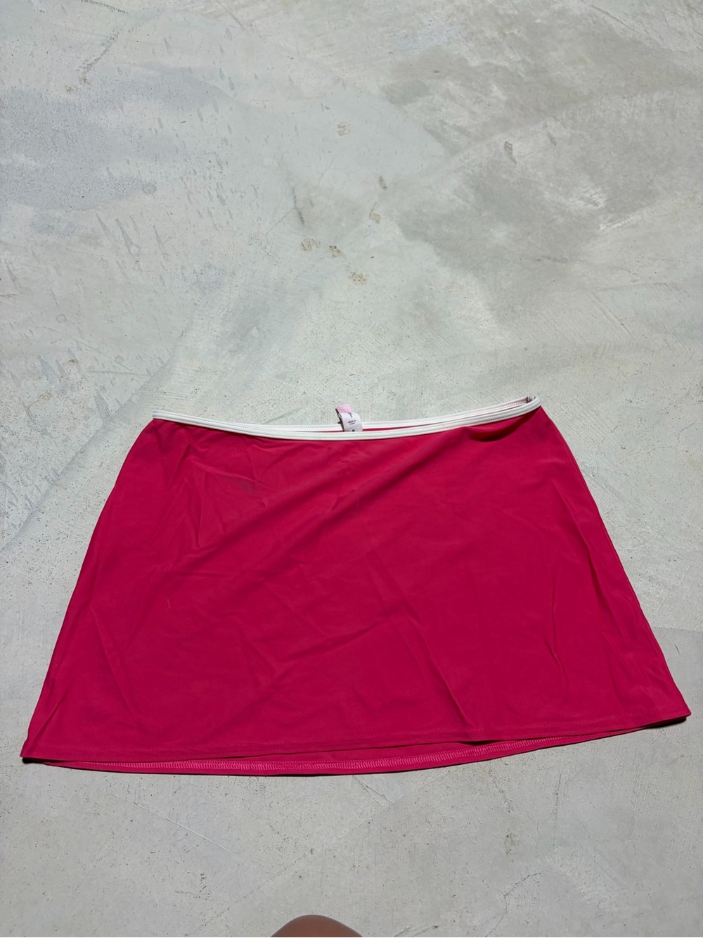 Victoria’s Secret Women’s Pink swim Skirt with White Waistband medium y2k